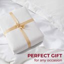 Twin White Bibb Home 3-Piece Heavyweight Flannel Duvet Cover Set