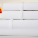 Twin Navy Kathy Ireland 300 Thread Count Sateen Cotton Sheet Set