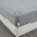 Twin Classic Blue Bibb Home 1000 Thread Count Egyptian Cotton Damask Stripe Sheet Set