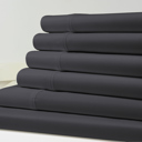 King Charcoal Kathy Ireland 1200 Thread Count 6 Piece Cotton Rich Sheet Set