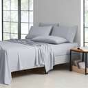 King Silver Grey Kathy Ireland 2000 Thread Count Cotton 6 Pc Sheet Set
