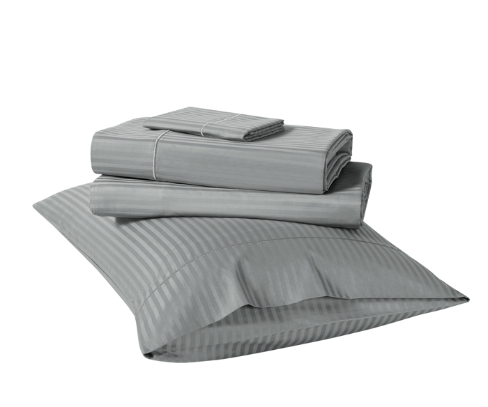 Kathy Ireland 500 Thread Count Damask Stripe Sheet Set with Optifit