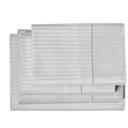 Full/Double Silver Kathy Ireland 500 Thread Count Damask Stripe Sheet Set with Optifit