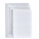 Full/Double White Kathy Ireland 500 Thread Count Damask Stripe Sheet Set with Optifit