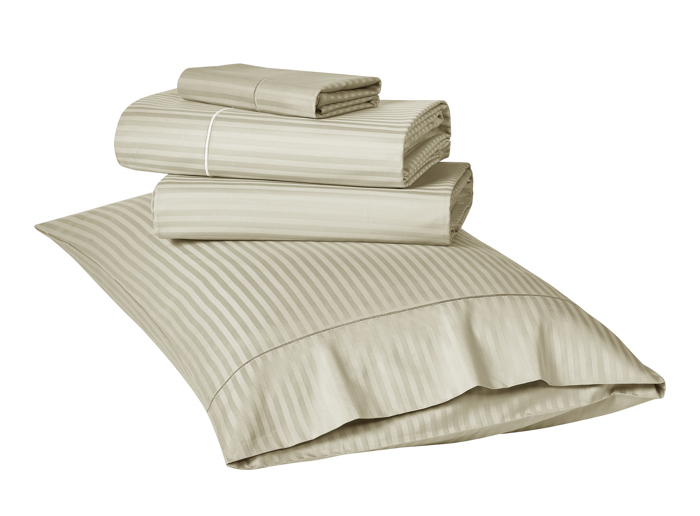 Kathy Ireland 500 Thread Count Damask Stripe Sheet Set with Optifit