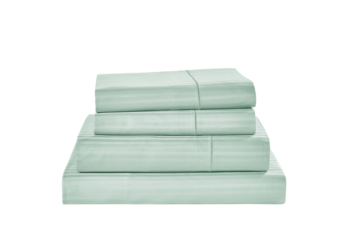 Kathy Ireland 500 Thread Count Damask Stripe Sheet Set with Optifit