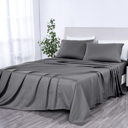 King Grey Kathy Ireland 500 Thread Count Damask Stripe Sheet Set with Optifit