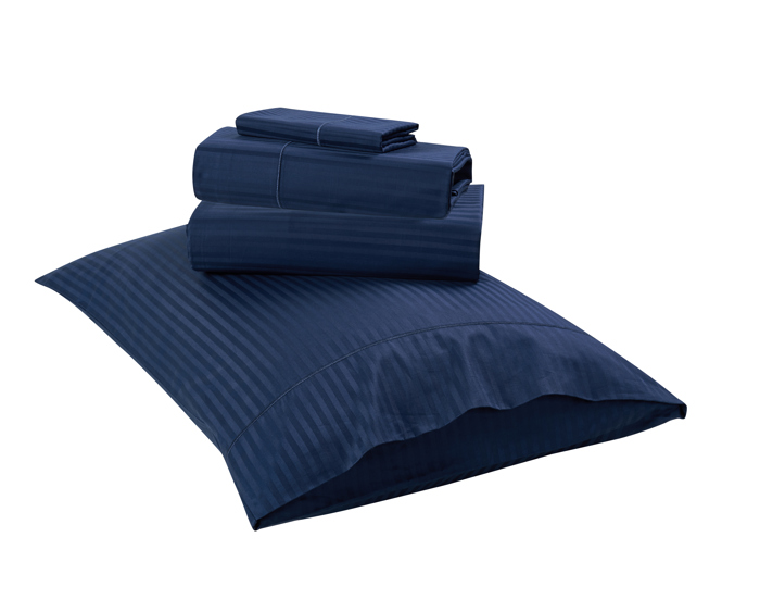 Kathy Ireland 500 Thread Count Damask Stripe Sheet Set with Optifit