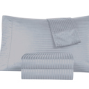 King Silver Kathy Ireland 500 Thread Count Damask Stripe Sheet Set with Optifit