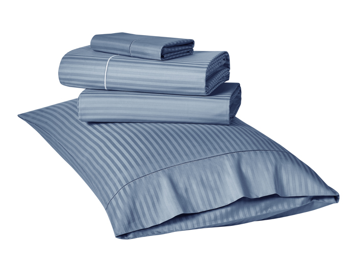 Kathy Ireland 500 Thread Count Damask Stripe Sheet Set with Optifit