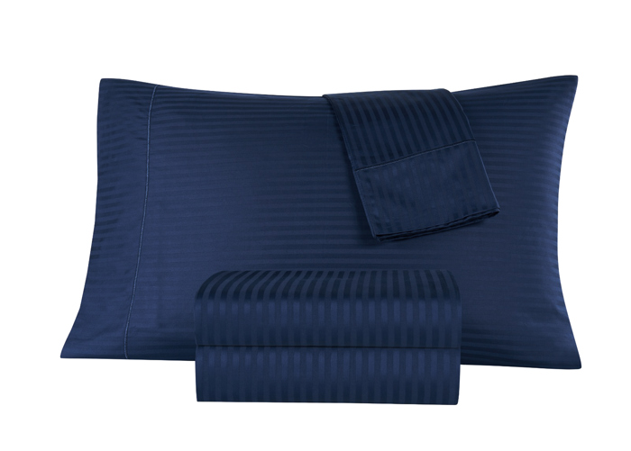 Kathy Ireland 500 Thread Count Damask Stripe Sheet Set with Optifit