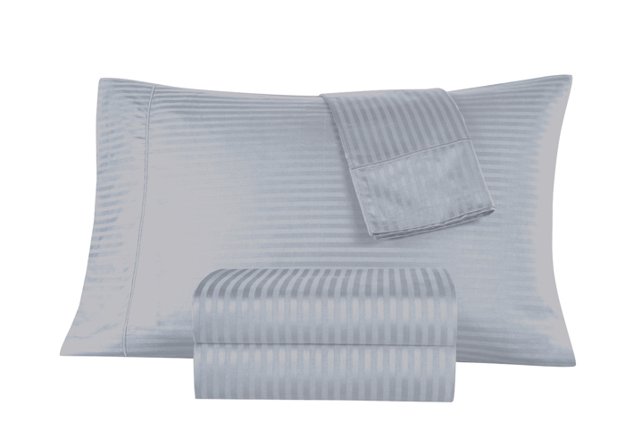 Kathy Ireland 500 Thread Count Damask Stripe Sheet Set with Optifit