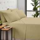 Full/Double Beige Kathy Ireland Bamboo Cooling 6 Piece Sheet Set