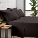 Full/Double Brown Kathy Ireland Bamboo Cooling 6 Piece Sheet Set