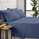 Full/Double Light Blue Kathy Ireland Bamboo Cooling 6 Piece Sheet Set