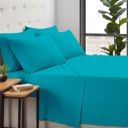 King Teal Kathy Ireland Bamboo Cooling 6 Piece Sheet Set