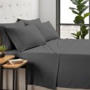 Queen Charcoal Kathy Ireland Bamboo Cooling 6 Piece Sheet Set