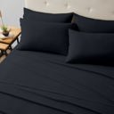 Twin Black Kathy Ireland Bamboo Cooling 6 Piece Sheet Set