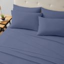 Twin Light Blue Kathy Ireland Bamboo Cooling 6 Piece Sheet Set
