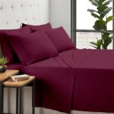 Twin Raspberry Kathy Ireland Bamboo Cooling 6 Piece Sheet Set