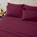 Twin Raspberry Kathy Ireland Bamboo Cooling 6 Piece Sheet Set