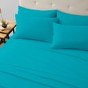 Twin Teal Kathy Ireland Bamboo Cooling 6 Piece Sheet Set