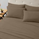 Twin Taupe Kathy Ireland Bamboo Cooling 6 Piece Sheet Set