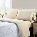 Queen Sand Kathy Ireland Cool Max 6 Piece Ultra Soft Sheet Set