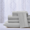 Twin Light Grey Kathy Ireland Cool Max 6 Piece Ultra Soft Sheet Set