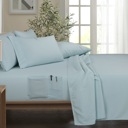 King Aqua Kathy Ireland 6-Piece Smart Sheet Sets w/ Side Pocket