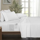 Twin White Kathy Ireland 6-Piece Smart Sheet Sets w/ Side Pocket