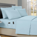 Twin XL Aqua Kathy Ireland 6-Piece Smart Sheet Sets w/ Side Pocket