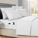 Twin XL White Kathy Ireland 6-Piece Smart Sheet Sets w/ Side Pocket