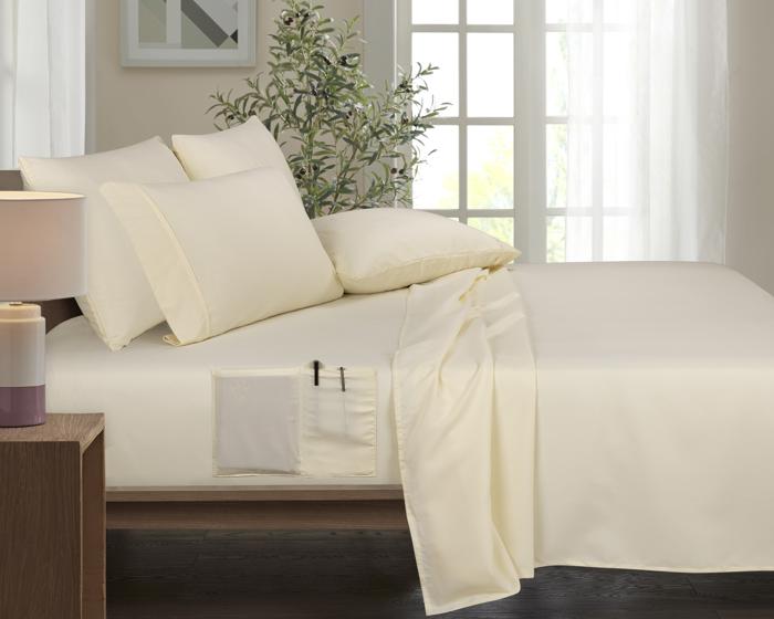 Bamboo 6 Piece 1800 Thread Count Smart Pocket Ultra Soft Luxury Sheet Set