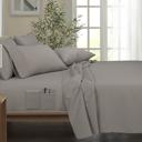 Full/Double Taupe Bamboo 6 Piece 1800 Thread Count Smart Pocket Ultra Soft Luxury Sheet Set