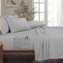 King Silver Bamboo 6 Piece 1800 Thread Count Smart Pocket Ultra Soft Luxury Sheet Set