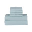 Queen Aqua Bamboo 6 Piece 1800 Thread Count Smart Pocket Ultra Soft Luxury Sheet Set