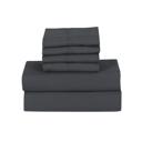 Queen Grey Bamboo 6 Piece 1800 Thread Count Smart Pocket Ultra Soft Luxury Sheet Set