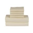 Twin Ivory Bamboo 6 Piece 1800 Thread Count Smart Pocket Ultra Soft Luxury Sheet Set