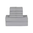 Twin Silver Bamboo 6 Piece 1800 Thread Count Smart Pocket Ultra Soft Luxury Sheet Set