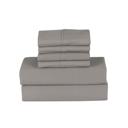 Twin Taupe Bamboo 6 Piece 1800 Thread Count Smart Pocket Ultra Soft Luxury Sheet Set