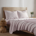  Kathy Ireland Herringbone Twill 4 Piece Cotton Rich Sheet Set