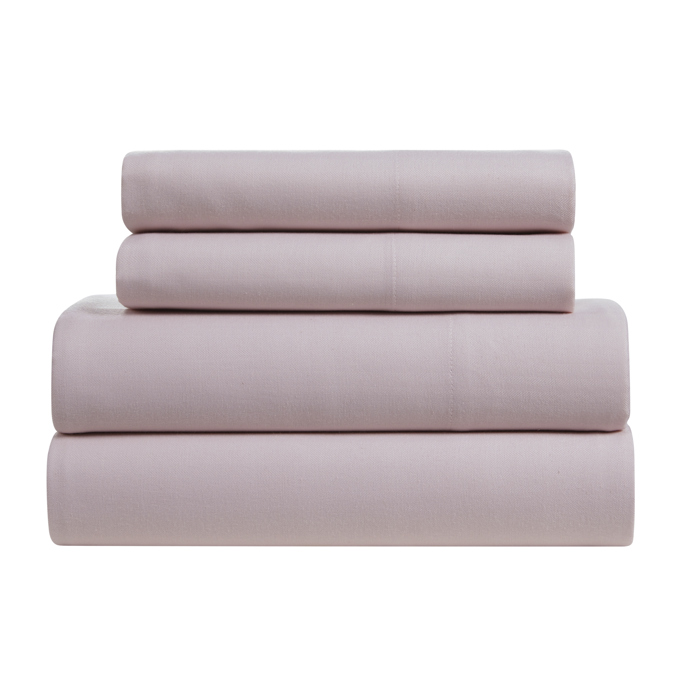 Kathy Ireland Herringbone Twill 4 Piece Cotton Rich Sheet Set
