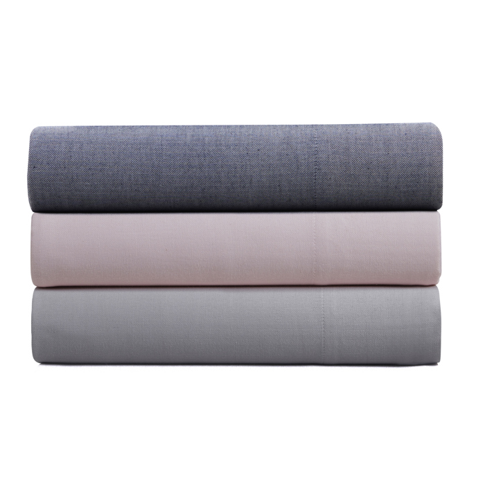 Kathy Ireland Herringbone Twill 4 Piece Cotton Rich Sheet Set