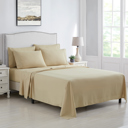 Full/Double Beige Kathy Ireland 6 Piece Brushed Microfiber Sheet Set