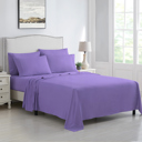Full/Double Violet Purple Kathy Ireland 6 Piece Brushed Microfiber Sheet Set