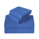King Cobalt Blue Kathy Ireland 6 Piece Brushed Microfiber Sheet Set
