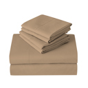 Queen Sepia Kathy Ireland 6 Piece Brushed Microfiber Sheet Set