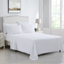 Queen White Kathy Ireland 6 Piece Brushed Microfiber Sheet Set