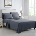 Twin Dark Grey Kathy Ireland 6 Piece Brushed Microfiber Sheet Set